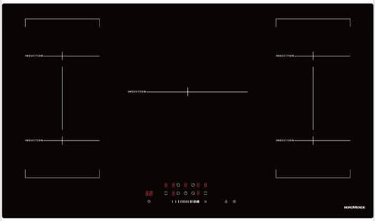 black glass induction hob