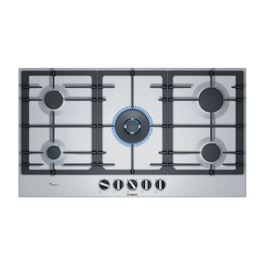 Bosch Series 6 Gas Hob | 90CM | Brushed Steel | PCR9A5B90
