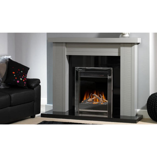 evonic argenta 16 insert electric fire in black nickle with remote control