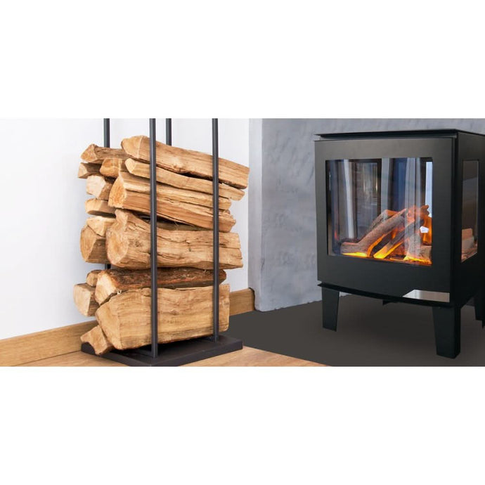 evonic banff 3 electric stove in black with remote control