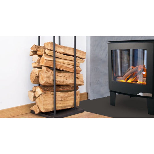 evonic banff 3 electric stove in black with manual control