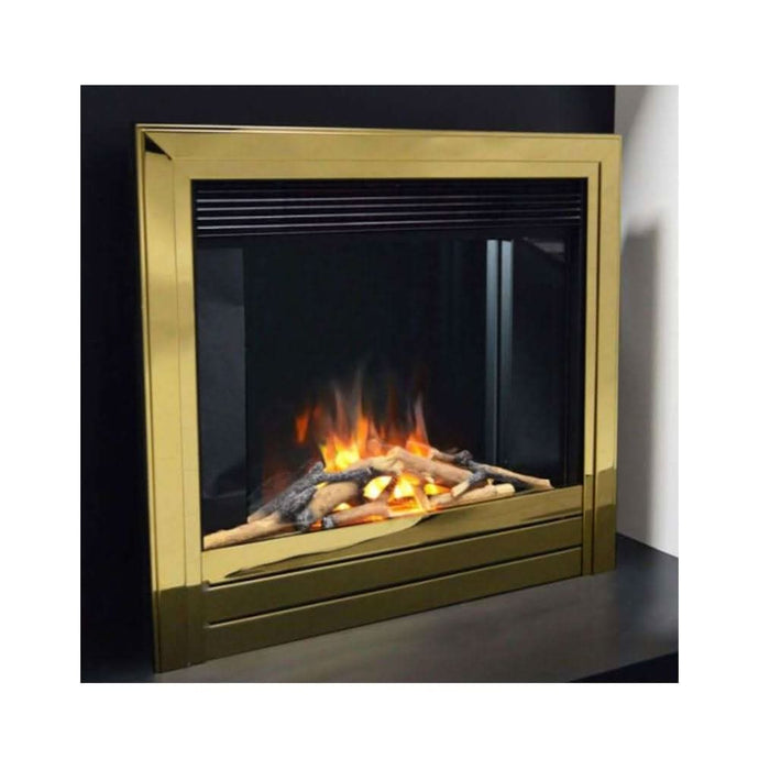 Evonic Kepler 22 Insert Electric Fire | Brass Frame | EVEKEPLPETBR