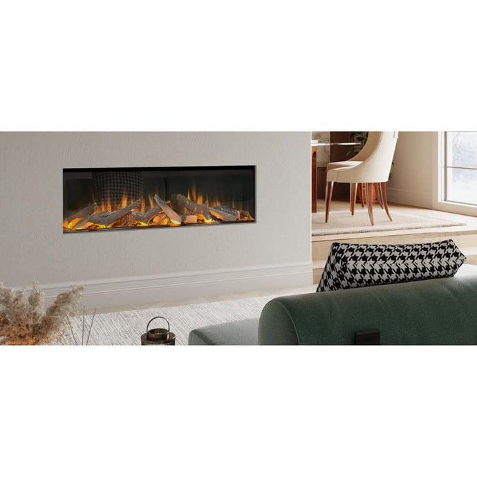 evonic volante 1250 integrated electric fire with glass fronted