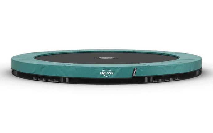 green inground trampoline
