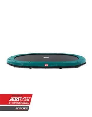 green inground trampoline