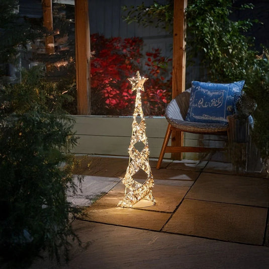 Lumineo Gold Twist Micro LED Starbelisk | 80cm | 302180
