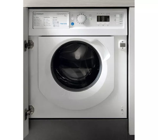 Indesit Integrated Washing Machine | 7KG | 1200 Spin | BI WMIL 71252 UK N