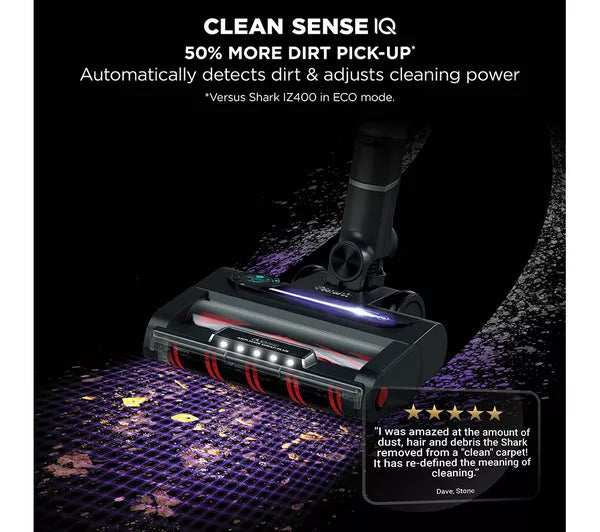 Load image into Gallery viewer, Shark Stratos Cordless Stick Vacuum Cleaner with Anti Hair Wrap Plus | Clean Sense IQ | Pet Pro Model | Double Battery | IZ420UKT

