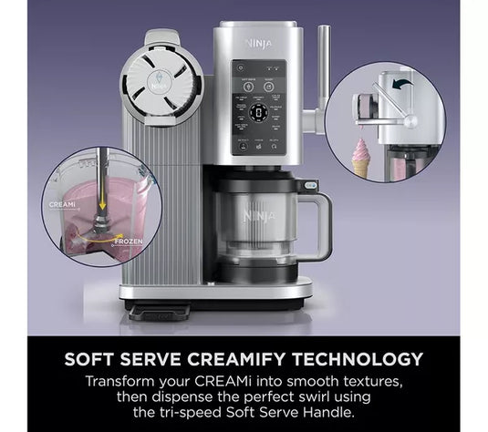 Ninja Swirl by CREAMi 13-in-1 | Soft Serve and Ice Cream Maker | NC701UK