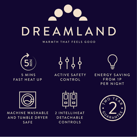 Dreamland Peaceful Dreams King Size Dual Control Overblanket | 16926
