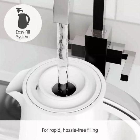 white morphy richards hive kettle with easy fill system