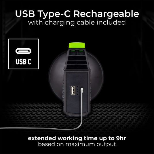 Luceco Rechargable Traditional Spotlight torch | 5W | 200LM | LILSP20G65-01