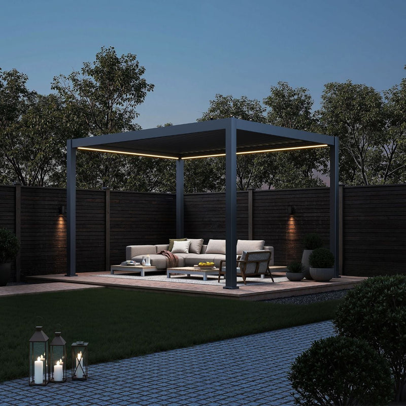 Load image into Gallery viewer, Neo Louvered 4x3m Pergola with LED Lighting | EA13485
