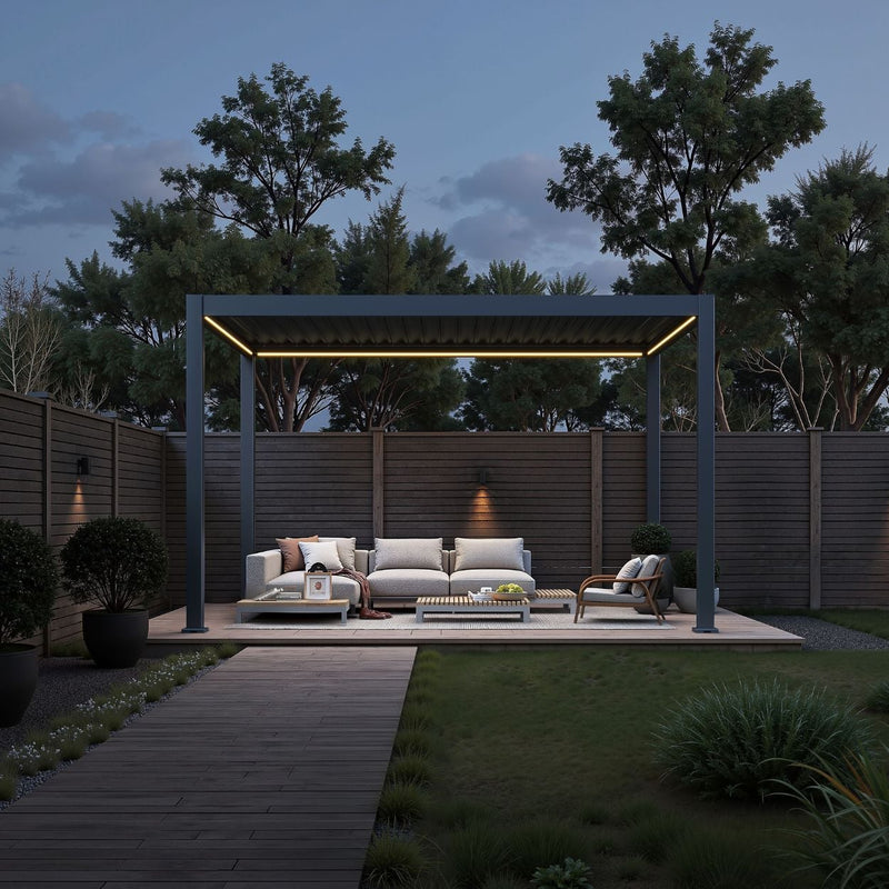 Load image into Gallery viewer, Neo Louvered 4x3m Pergola with LED Lighting | EA13485
