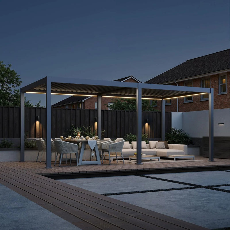 Load image into Gallery viewer, Neo Louvered 6x3m Pergola with LED Lighting | EA13486
