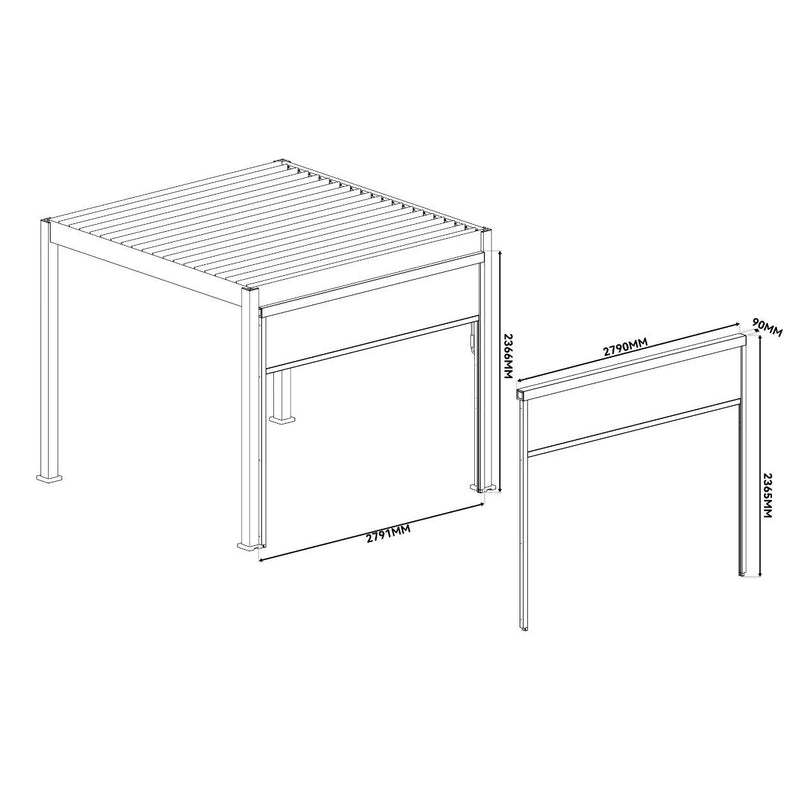 Load image into Gallery viewer, Neo Pull Down Screen | Pergola Windscreen | 3M | EA13487
