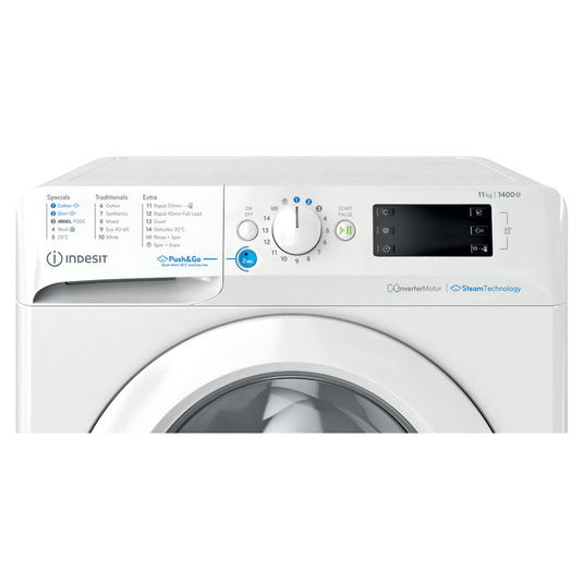 Indesit Washing Machine | 11kg | 1400 Spin | A Rated | BWE111496XWVUK