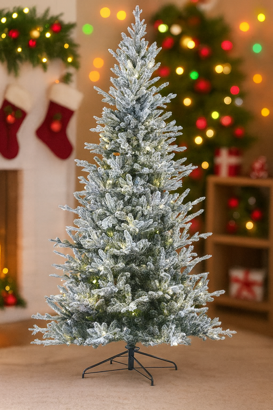 Norfolk Frosted Dalton Fir 7.5Ft Tree | Prelit Warm White | DAL-75-WW-5MM-C7