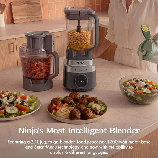 Ninja CrushBOSS 3-in-1 Kitchen System With Food Processor and Tumbler | Onyx | LB401UKBK