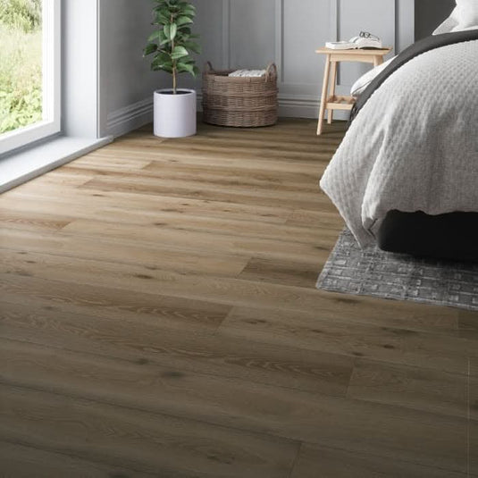 mountain ridge oak flooring displayed in a bedroom