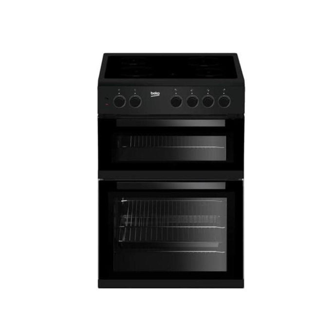 black electric cooker with double oven