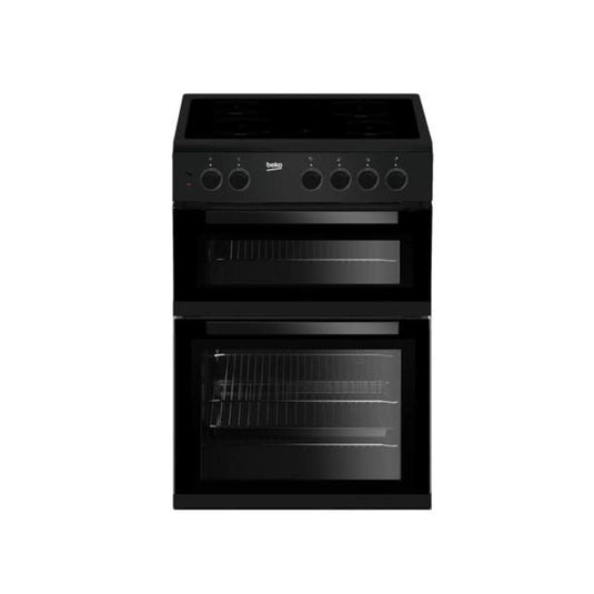 black electric cooker with double oven
