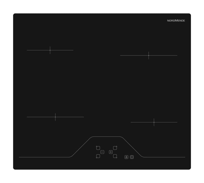 black glass induction hob