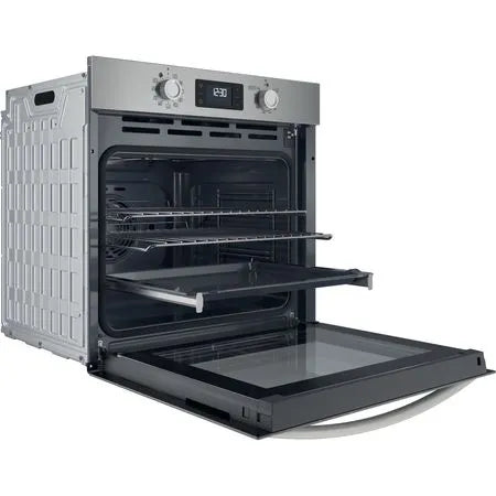 Завантажте зображення в засіб перегляду галереї, Indesit Turn&amp;Go Electric Single Fan Oven | Stainless Steel | IO 278P1 X UK
