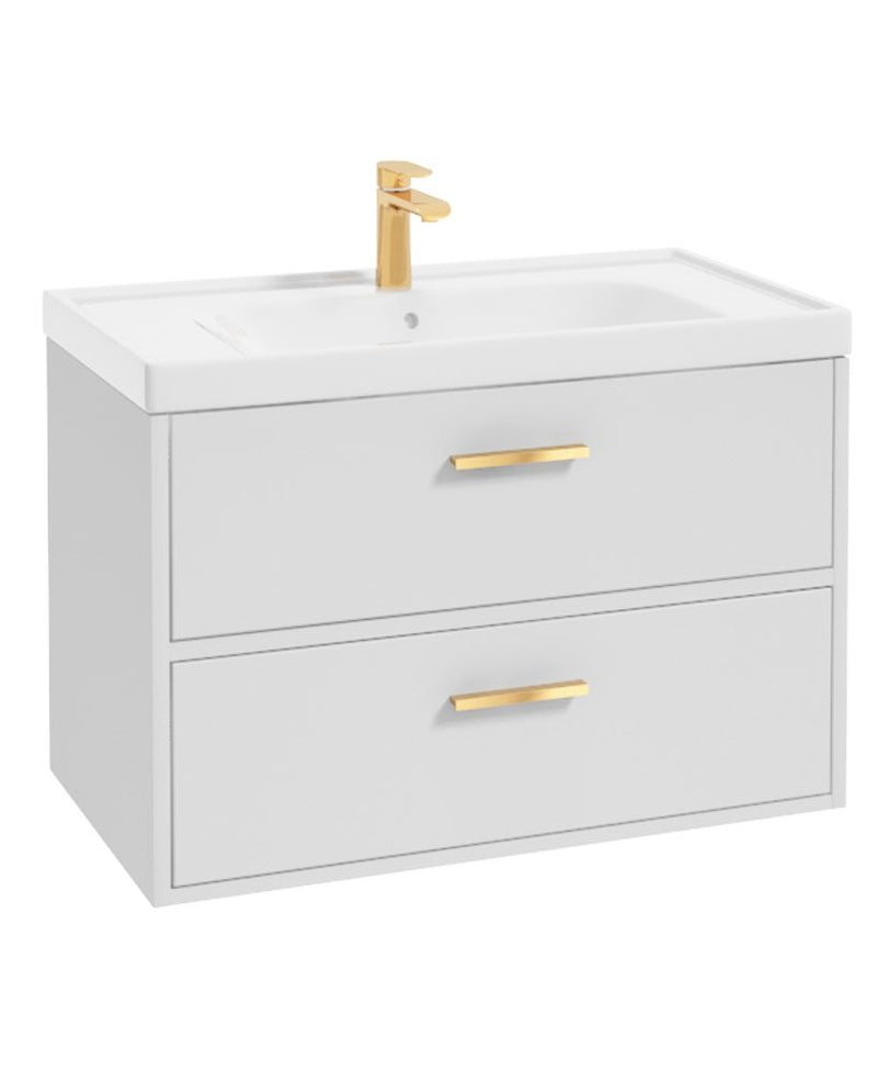 Завантажте зображення в засіб перегляду галереї, Sonas Finland Wall Hung 80Cm Two Drawer Vanity Unit
