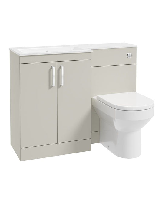 Sonas Corta 110Cm Lh Combination Two Door Unit Whispering Willow with Chrome Handles
