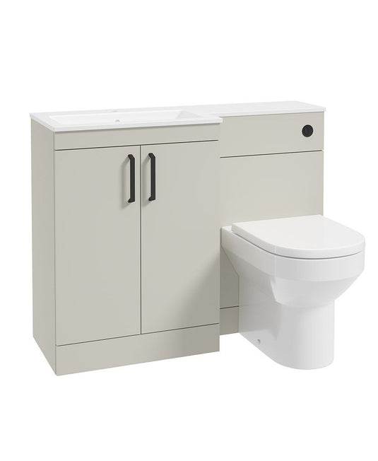 Sonas Corta 110Cm Lh Combination Two Door Unit Whispering Willow with Black Handles 