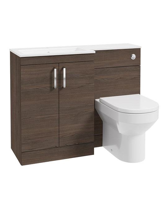 Sonas Corta 110Cm Lh Combination Two Door Unit Sable Ash with Chrome Handles 