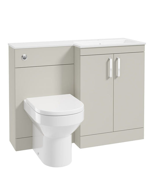 Sonas Corta 110Cm Rh Combination Two Door Unit Whispering Willow with Chrome Handles 