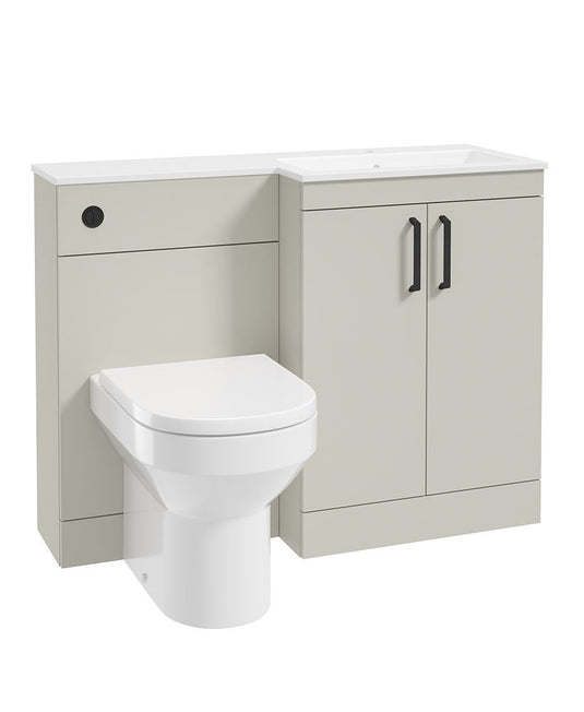 Sonas Corta 110Cm Rh Combination Two Door Unit Whispering Willow with Black Handles