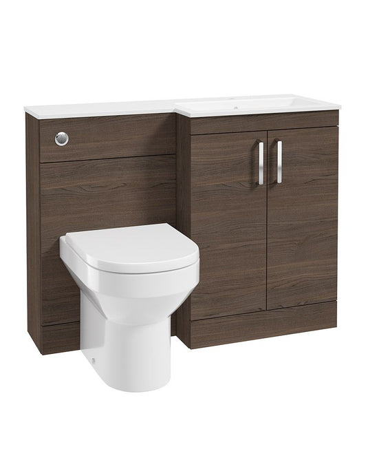 Sonas Corta 110Cm Rh Combination Two Door Unit Sable Ash with Chrome Handles