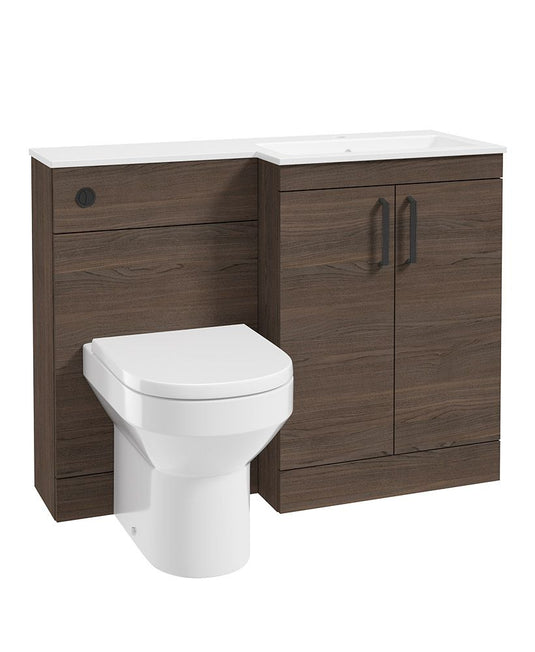 Sonas Corta 110Cm Rh Combination Two Door Unit Sable Ash with Black Handles