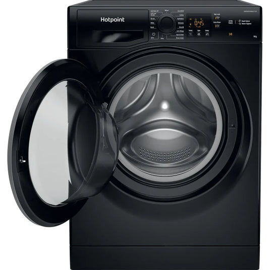 Hotpoint Washing Machine | 9kg | 1400 Spin | Black | NSWM945CBSUKN