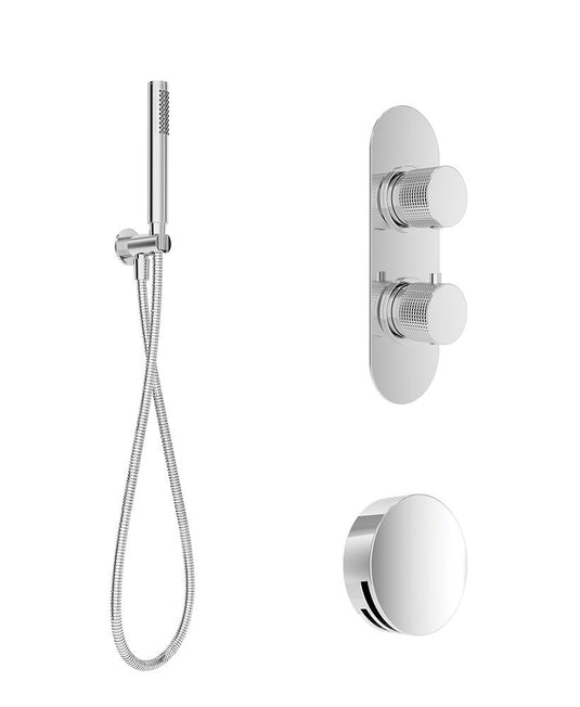 Chrome Sonas Alita Knurled Bath Set