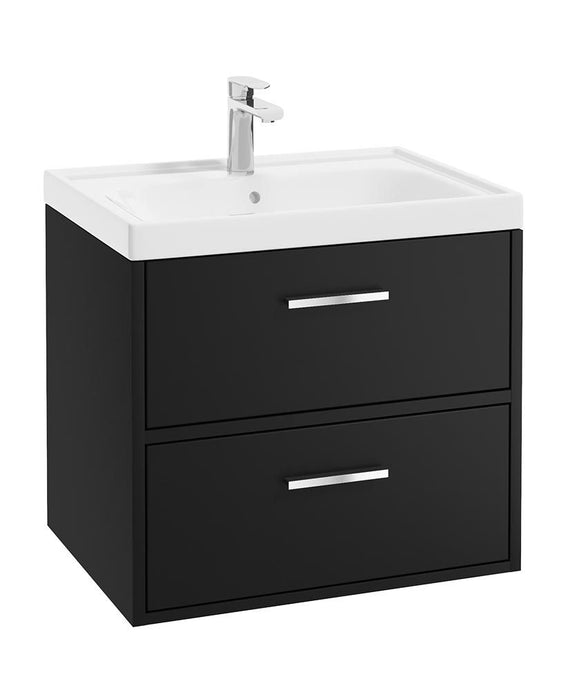 Black Vanity with Chrome Handles