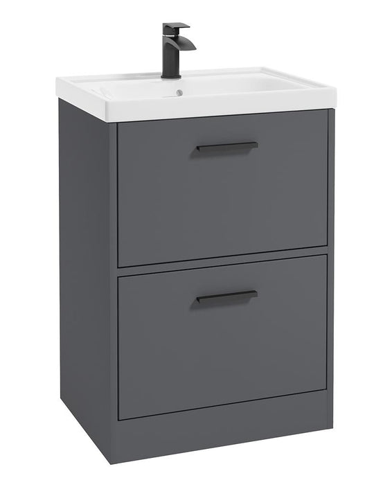 Sonas Finland Floorstanding 60Cm Two Drawer Vanity Unit