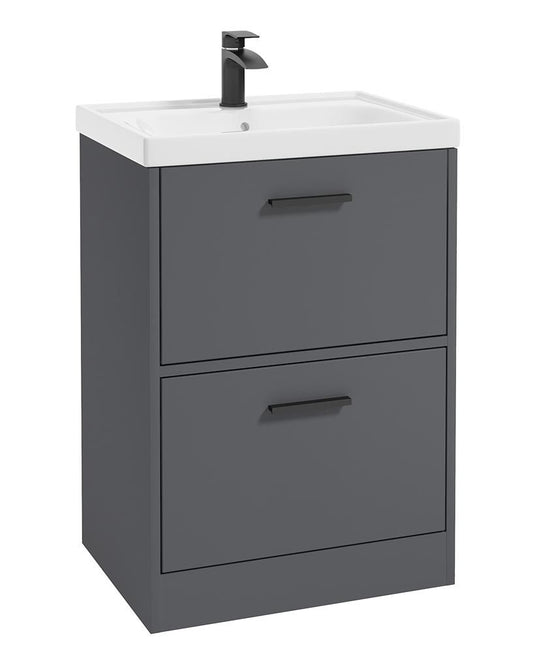 Sonas Finland Floorstanding 60Cm Two Drawer Vanity Unit