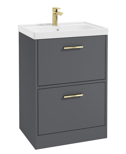 Sonas Finland Floorstanding 60Cm Two Drawer Vanity Unit