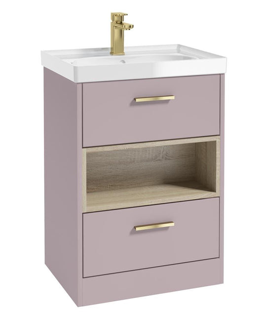 Sonas Malmo Floorstanding 60Cm Two Drawer Vanity Unit