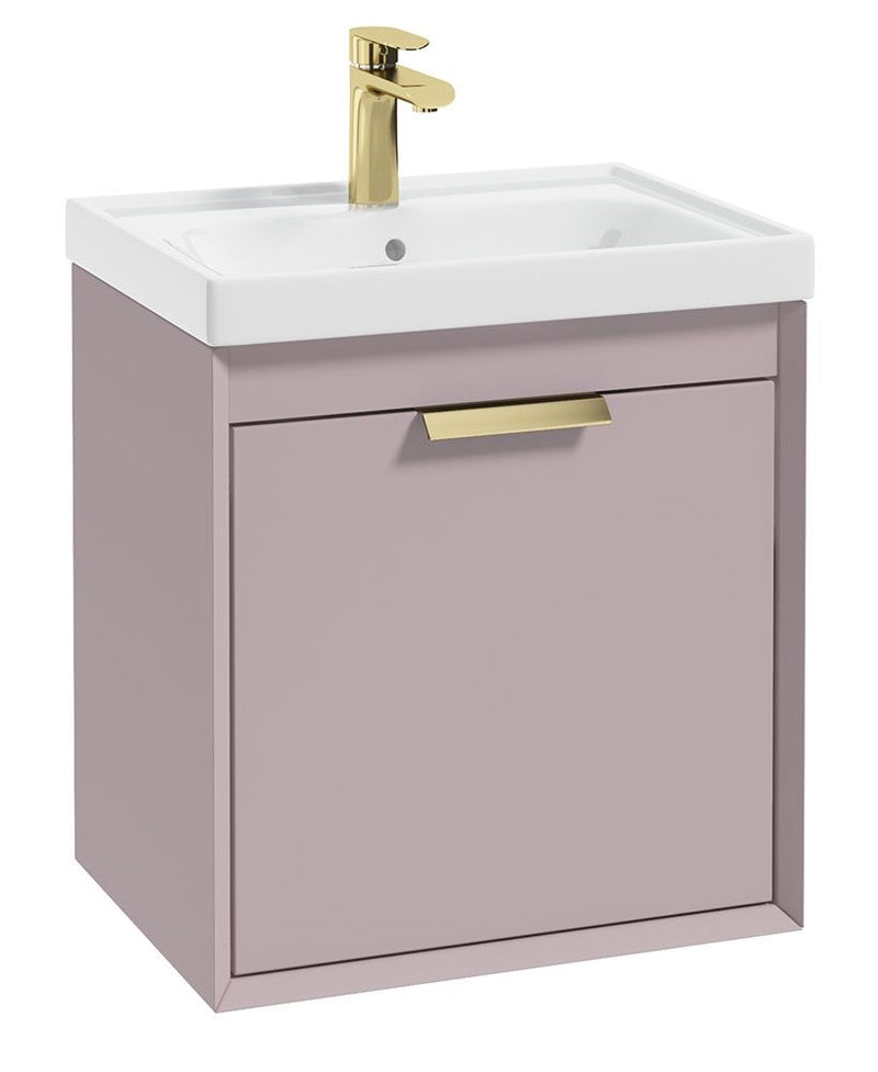 Load image into Gallery viewer, Matt Cashmere Pink vanity unit with gold handle
