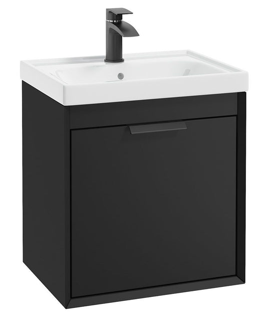 Matt Black vanity unit with Matt Black Handle