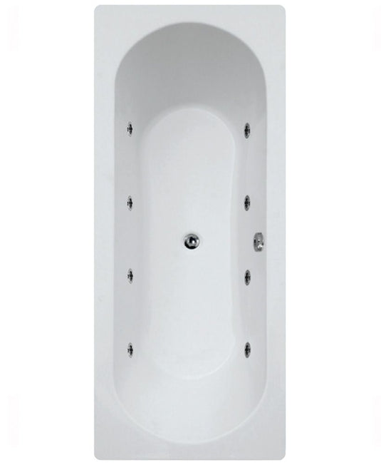Sonas Clover 1700X750Mm Double Ended 8 White Jet Whirlpool Bath