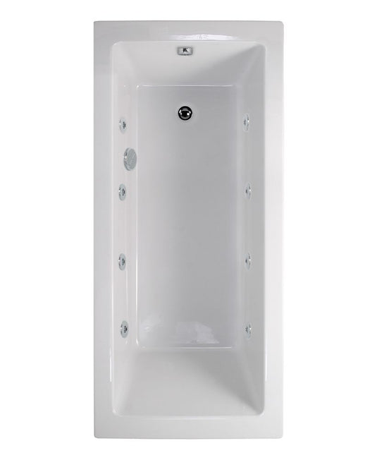 Sonas Pacific 1600X700Mm Single Ended 8 White Jet Whirlpool Bath | UBA00119
