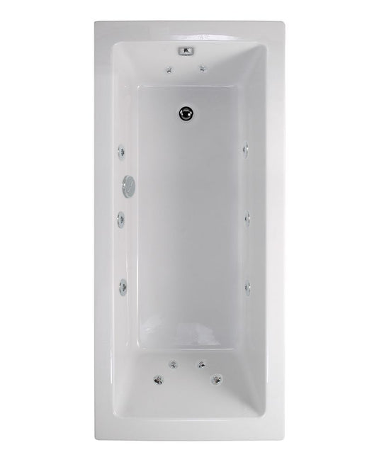 Sonas Pacific Endura 1700X750Mm Single Ended 12 White Jet Whirlpool Bath
