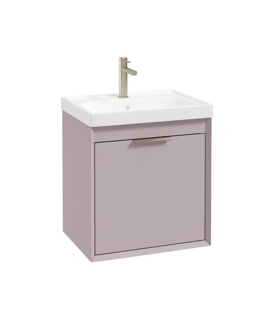 Matt Cashmere Pink vanity unit with Brushed Nickel Handle