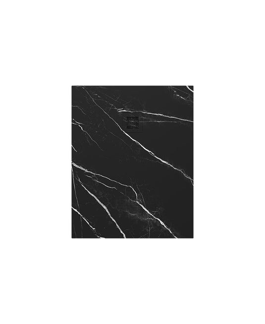 Sonas Unity Rectangle 1000X800Mm Shower Tray & Waste | Black Marble 
